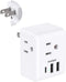 US to Japan Plug Adapter, 2 Prong to 3 Prong Outlet Adapter with 3 AC Outlets and 3 USB Ports, Type A Converter