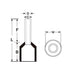 Baomain AWG 12/4.0mm² Copper Crimp Connector, Insulated Ferrule Pin, 100PCS, Gray