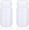 4.2 oz Wide Mouth Lab Reagent Bottle - Leak-proof Translucent HDPE Chemical Container, 2 Pcs