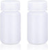 4.2 oz Wide Mouth Lab Reagent Bottle - Leak-proof Translucent HDPE Chemical Container, 2 Pcs