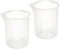 YOKIVE 2 Pcs Plastic Beaker, Liquid Measuring Cup for Laboratory Use, Great for Lab, Kitchen, Clear White, 50ML