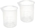 YOKIVE 2 Pcs Plastic Beaker, Liquid Measuring Cup for Laboratory Use, Great for Lab, Kitchen, Clear White, 50ML
