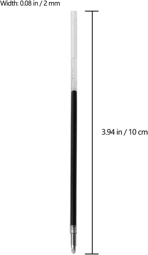 DunBong Ballpoint Pen Refills, 0.5 mm Ink Pen Replace Refills, 10-Pack in Black, Blue, Red, Green