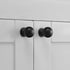 SANCHAKOU 2Pcs Dresser Drawer Pulls Brass Bedside Table Wardrobe Handle Round Ball Single Hole Cabinet Door Handle