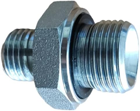 2Pcs 14H to 18ED Fitting Adapters for Excavator Hydraulic Hose Pipe Thread Connector