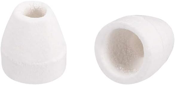 uxcell 1500pcs Ceramic Electrical Insulator, 2mm Dia Tapered Porcelain Tube Beads, High Temperature Max 1000C