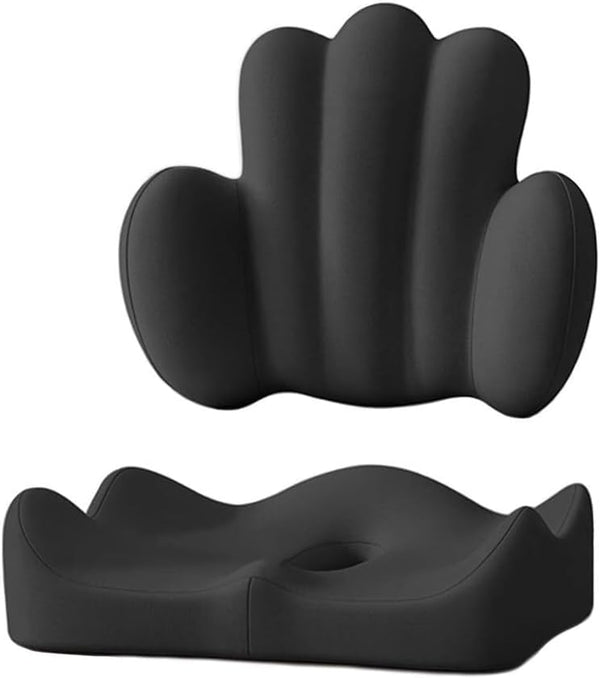 Tophacker Seat Cushion & Lumbar Support Pillow Set for Office Chair, Ergonomic Back