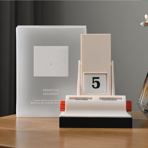 MEMORY FISH 5.7 4.2 3.3 Inches(Flip Perpetual Desktop Calendar with Flip Display, Day and Month Indicators, Creative