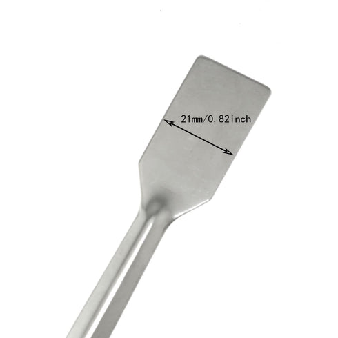 Maxmoral 2PCS Extended 30cm/11.8 inch Sampling Spoon, 2 in 1 Stainless Steel Lab Spoon Spatula, Reagent Sampling Tool