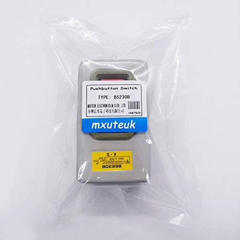 AC 220V/380V Push Button Switch - mxuteuk On/Off Start Stop Switch for 3 Phase Electric Motor Control