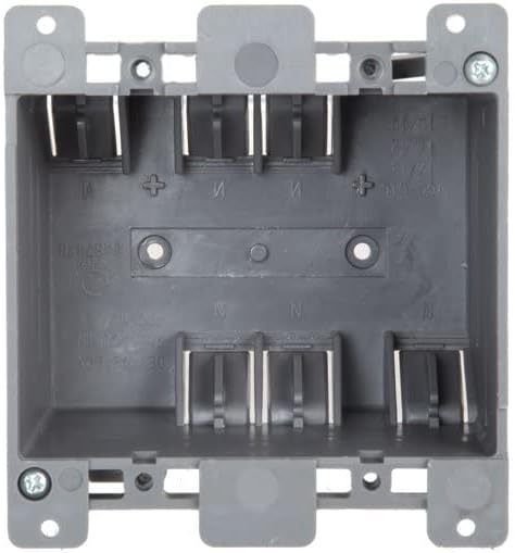 Newhouse Hardware 2-Gang PVC Old Work Electrical Outlet Box (3-Pack) | 25 cu. in. Plastic Junction Box for Switches, GFCI, or Duplex Receptacle Outlet | Old Work Electrical Box for Home Improvement by Newhouse Hardware