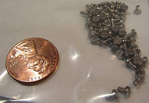 K-mac 18-8 Stainless Steel Narrow Cheese Head Slotted Machine Screws, M2 x .4