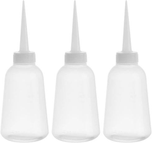 Utoolmart 3pcs 250ml Plastic Squeeze Bottles for DIY, Glue, Oil, and Tattoo Labeling