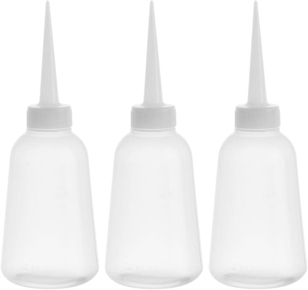 Utoolmart 3pcs 250ml Plastic Squeeze Bottles for DIY, Glue, Oil, and Tattoo Labeling