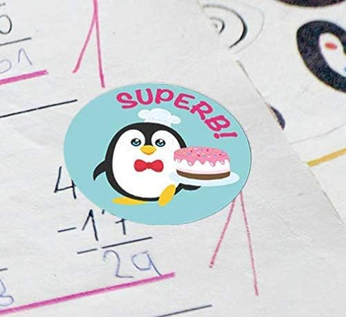 Sweetzer & Orange Teacher Reward Stickers, 1008 in 9 Designs, 1-Inch Motivational Stickers for Kids and Classroom