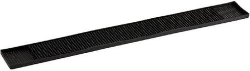 TrueCraftware 27" 3-1/4" Counter - x Black Long Rubber Bar Service No-Slip Mat- Bar Service Drying Spill Mat for Top