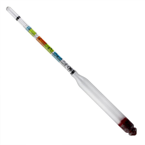 Hydrometer, Triple Scale for Home Brewing, Beer and Wine