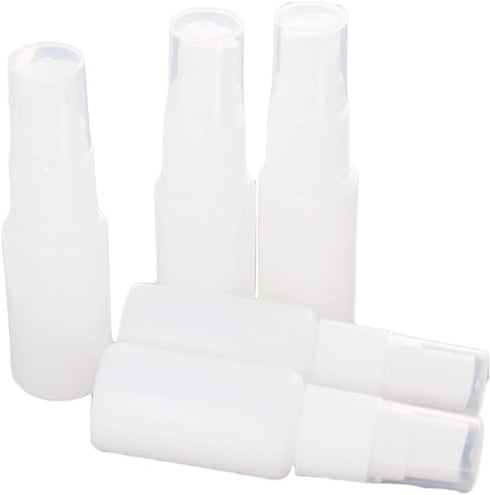 Othmro Fine Mist Spray Bottle, 20ml Plastic White Bottles Atomizer Pump, Refillable 5pcs