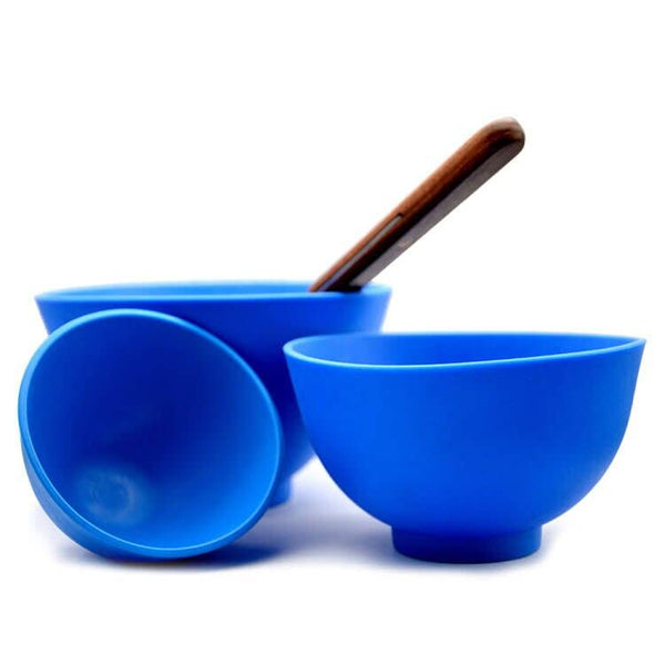 Lab Flexible Alginate Rubber Mixing Bowls Small/Medium/Large for Plaster with One Spatula (3)
