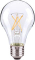 Satco S12460 5 Watt A19 LED Bulb, Clear, 2700K, Medium Base, 120 Volt, 4-Pack by Satco