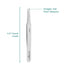 Excelta F-SA-PI Tweezers, Flat Point, Straight, Two Star, Anti-Mag. SS, 0.06" Height, 0.393" Wide, 4.75" Length