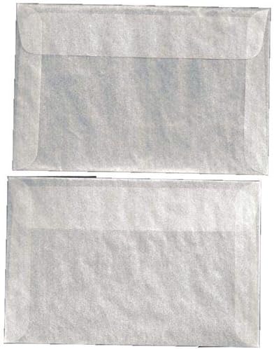 Guardhouse Glassine #7 Envelopes 4 1/8 x 6 1/4” 105 x 159mm Pack of 100 by Guardhouse