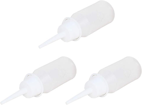Utoolmart 3pcs 50ml Squeeze Bottles, Plastic Glue Oil Wash Bottles for DIY Label Tattoo
