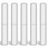 stonylab 5-Pack 60 mm Magnetic Stir Bar Set, PTFE-Coated Stir Bars for Laboratory Stir Plate, White Stir Mixer