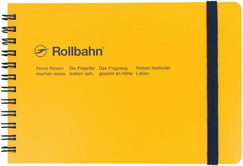 Delfonics Rollbahn Spiral Horizontal Notebooks, 7-1/2 in. x 5 in. (Yellow)