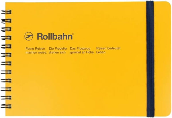 Delfonics Rollbahn Spiral Horizontal Notebooks, 7-1/2 in. x 5 in. (Yellow)