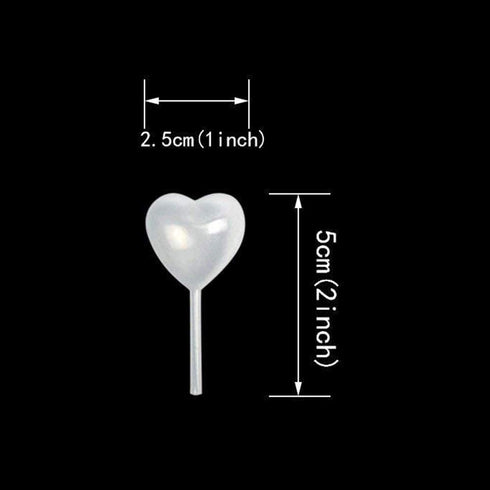 150pcs 4ml Plastic Droppers Pipettes, Heart-Shaped Plastic Squeeze Pipette for Chocolate, Cake, Strawberry