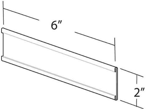 Azar Displays 199607 Adhesive Back Nameplate, 6-Inch Width by 2-Inch Height, 10-Pack