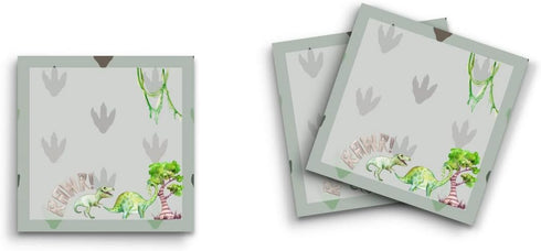 Butler in the Home 3 Pack Sticky Notes, 3"x3", 50 Sheets Per Pad, Cute Funny RAWR Dinosaurs Memo Note Pads
