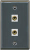 RiteAV 2 Banana 1 Speaker Surround Female Coupler Binding Post Wall Plate