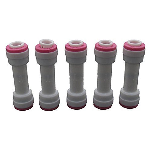 Malida 1/4" RO Water Tube Fitting Check Valve, Pack of 5, Quick Push to Connect