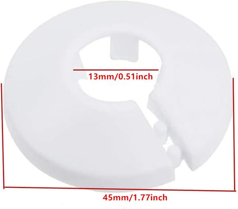 Wall Flange Cover Collars Plastic Radiator Pipe Collars, 4 Pieces, Wall Flange Cover for Water Pipe Drain Line Outer Diameter Flange Decoration (12) by shenghang