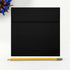LUXPaper Square Invitation Envelopes | 6 1/4" x 6 1/4" | Black Linen | Peel & Press | 80lb. Text | 50 Qty