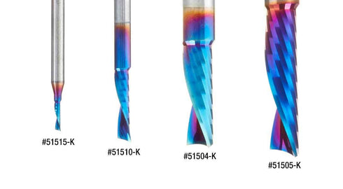 Amana Tool - 51510-K Solid Carbide CNC Spektra Extreme Tool Life Coated Spiral 'O' Flute