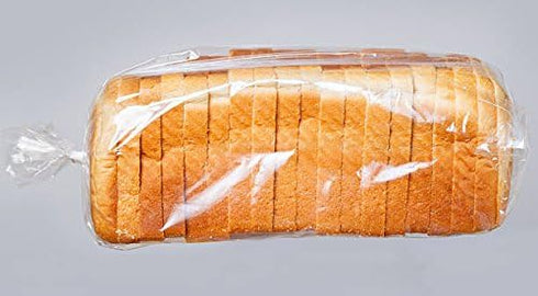 QQOUTLET 8x4x18" Gusset Pack 100 100 (400) Bread Bags - Clear High-Density Style Poly Bags - of with Free Bread Ties