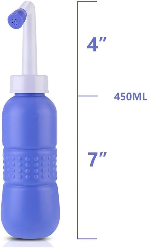 Portable Bidet Bottle for Travel - Personal Hygiene Care Manual Bidet (11in) in Blue
