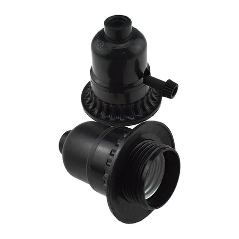 HAHIYO E26 Lamp Socket Bulb Holder Fixture Screw in Mount Light Socket Easy Wire Tighten Down, 2 Pieces
