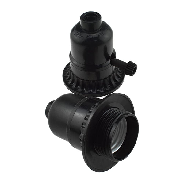 HAHIYO E26 Lamp Socket Bulb Holder Fixture Screw in Mount Light Socket Easy Wire Tighten Down, 2 Pieces