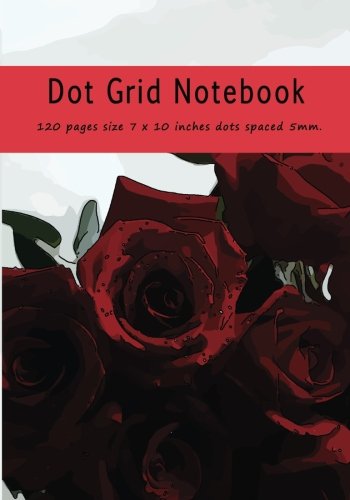 Dot Grid Notebook, 120 Pages, 7 x 10 inches, Black Dots Grid Bullet Spaced Composition Book Design for School Supplies