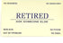 RXBC2011 Funny Retirement Gift Business Cards (Pack of 50) with Gold Stainless Steel Case for Retired Men Women