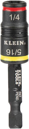 Klein Tools 32931 3-in-1 Impact Socket Set: Flip Socket with 2 SAE Hex Driver Sizes and 1/4-Inch Bit Holding Feature.