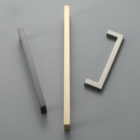 SKFGNX Knob,Z,2070,128 Long Handle Modern Minimalist Kitchen Furniture Cabinet Drawer Pull, Gold zinc Alloy Wardrobe