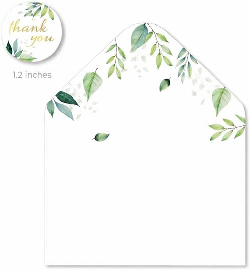 TORJO 100 Set Thank You Cards with Envelopes Includes Pen and Stickers Thank You Notes for Business, Clients, Weddings