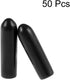 uxcell 50pcs Rubber End Caps, Black Vinyl Round Tube Bolt Cap Cover, 2.5mm ID, Screw Thread Protectors, 0.1 inch