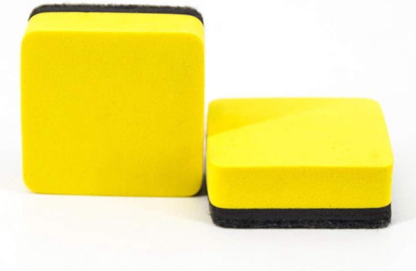 Yellow 2PC/Set Magnetic White Board Cleaner, Dry Erase Erasers for School Office Supplies, Whiteboard Wipe Markers