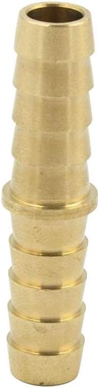 Legines 2pcs Barb Union - 3/8" Barbed x 3/8" Barbed Splicer Brass Hose Fitting Mender Joiner